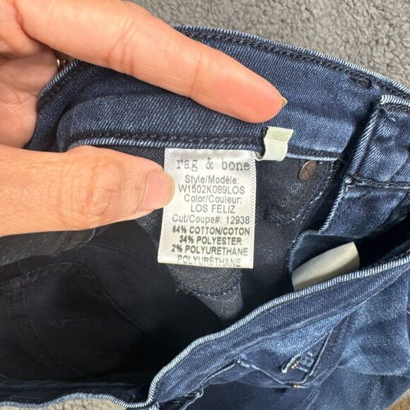 RAG & BONE Skinny Jeans Los Feliz Dark Wash Women’s Size 26 W150K89LOS - Picture 10 of 14